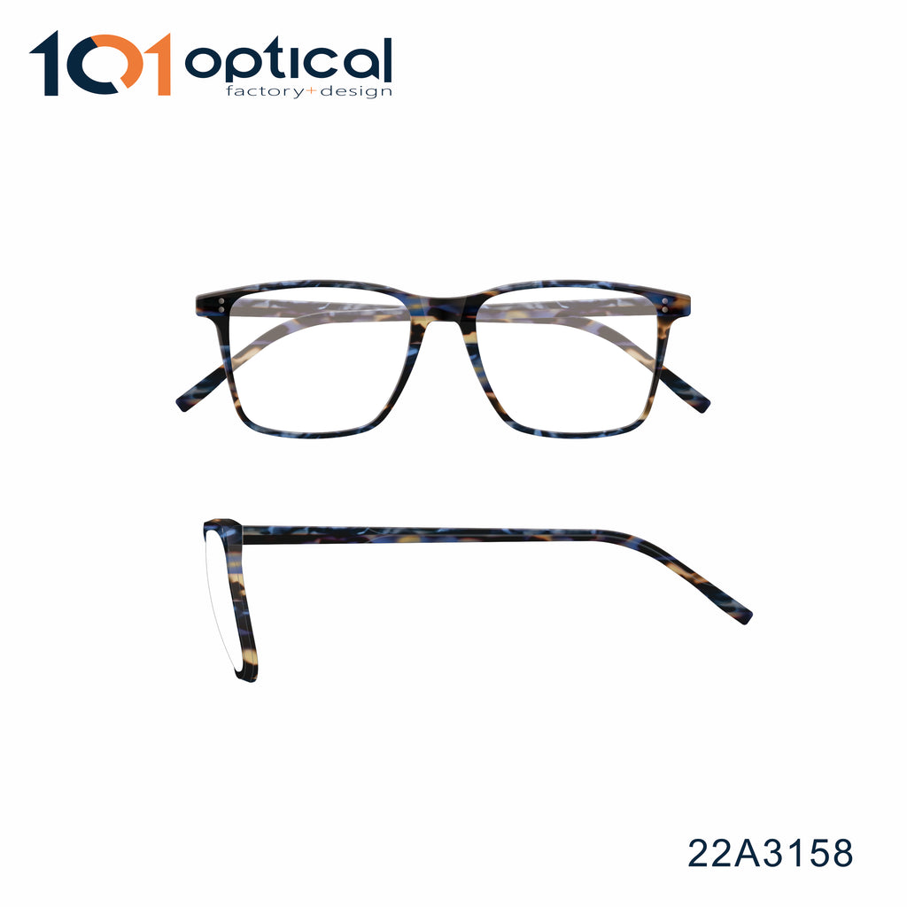 Super thin Square Acetate Male's Optical Frames 22A3158
