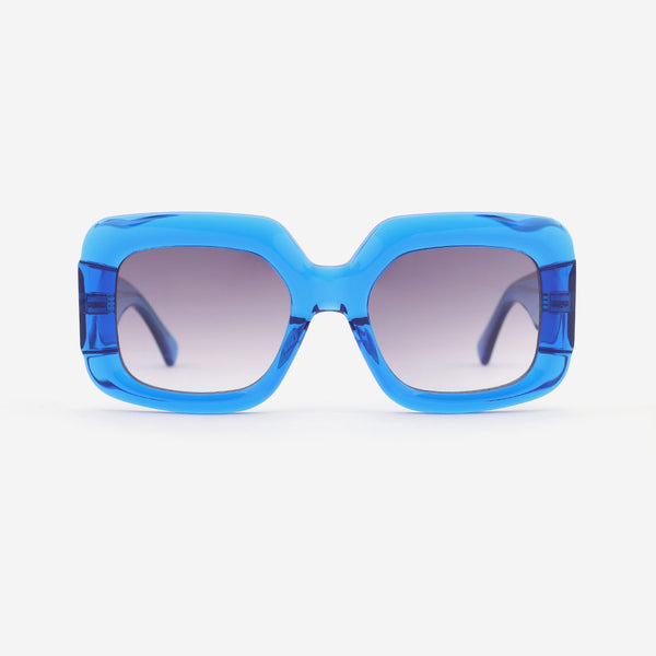 Square-shaped with 3D effect Acetate Unisex Sunglasses 22A8075