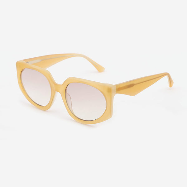 Vintage Oval-shaped Acetate Female  Sunglasses 22A8086