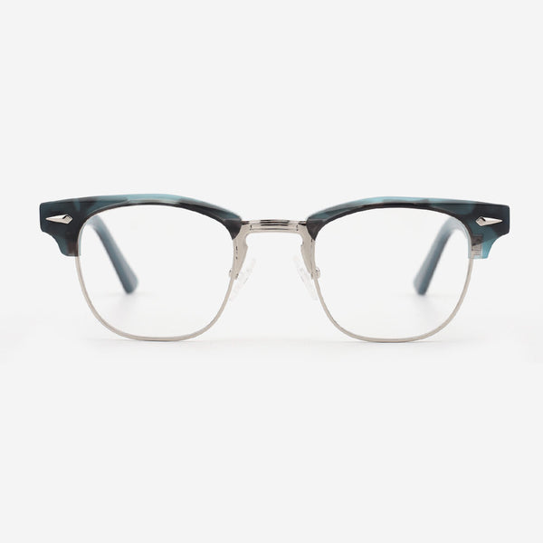Round Acetate And Metal Combined Men‘s Optical Frames 23A3072