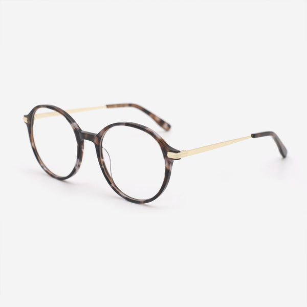 Square Acetate And Metal Combined Unisex Optical Frames 23A3171