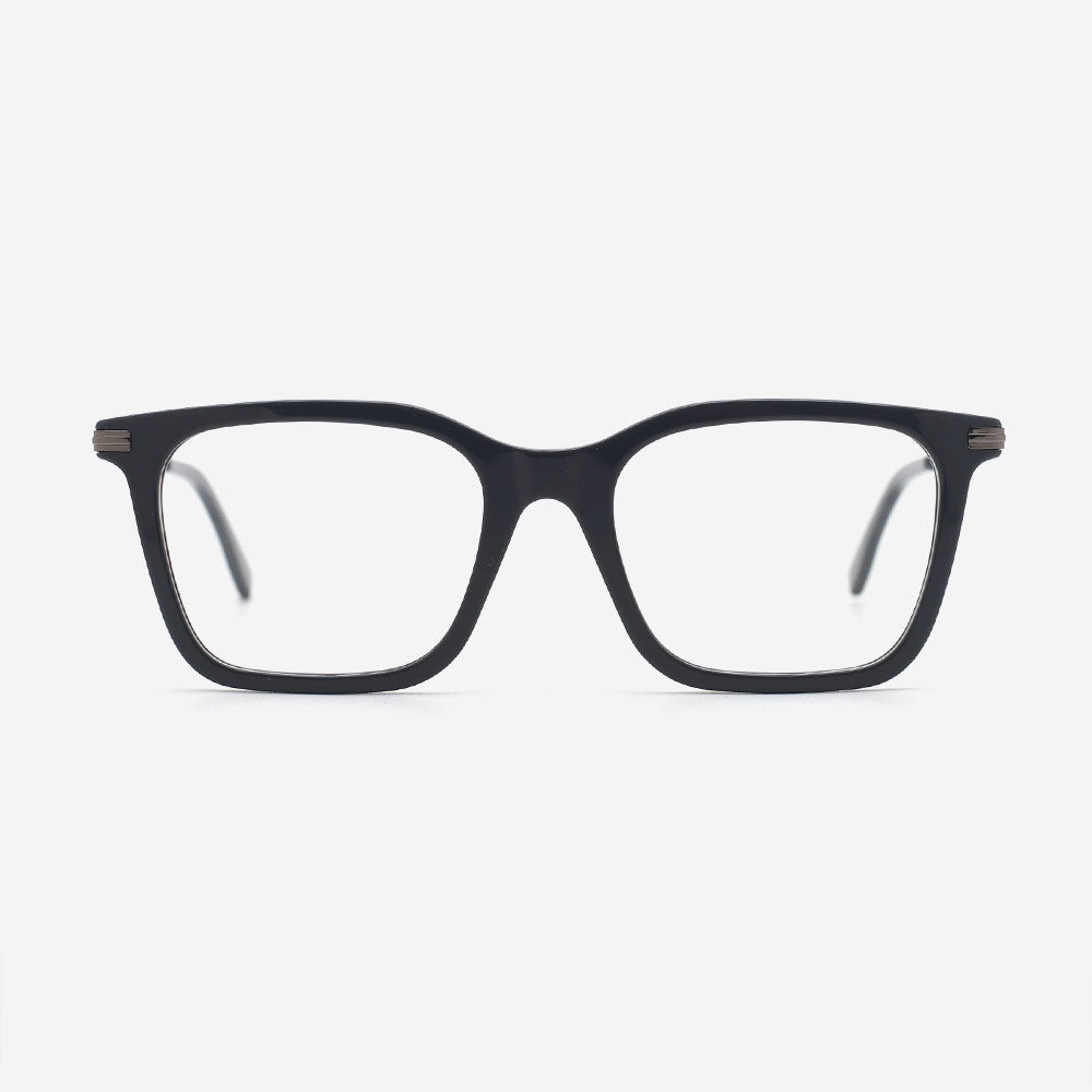 Square Acetate And Metal Combined Unisex Optical Frames 23A3172