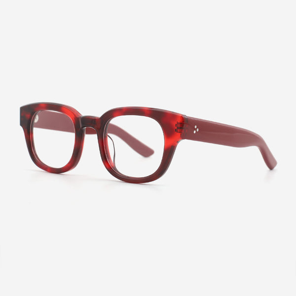 Round Thick Acetate Unisex Optical Frames 23A3200