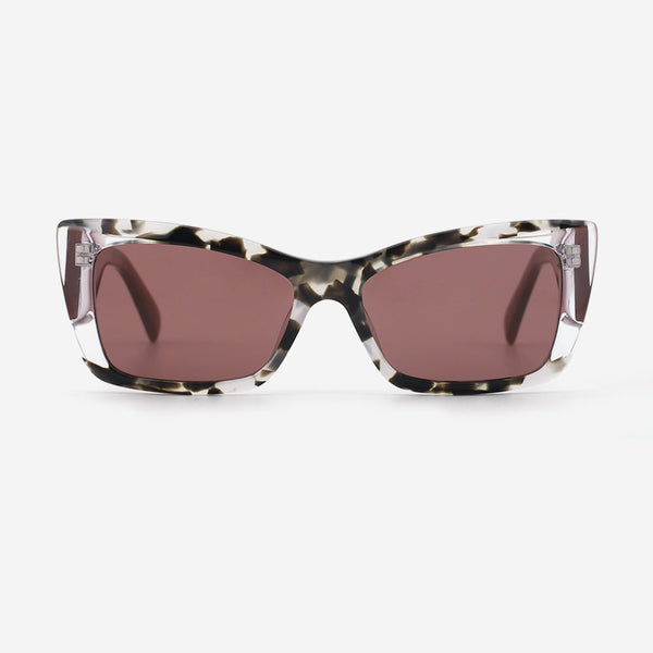 Square Cat Eye Lamination Acetate Women's Sunglasses 23A8006