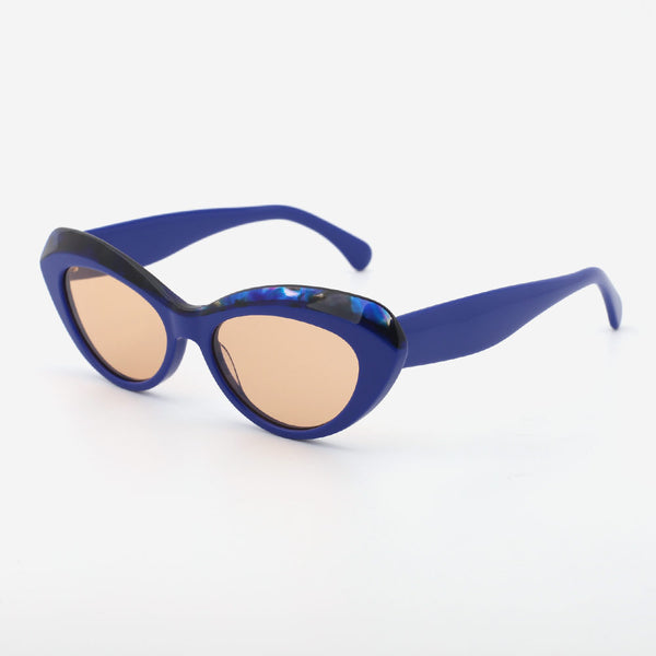 Cat Eye Lamination Bevel Acetate Women's Sunglasses 23A8008