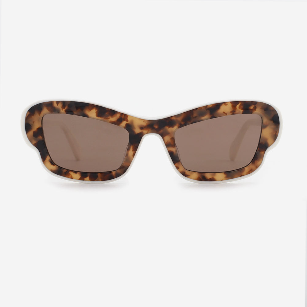 Irregular Cat Eye Acetate Women's Sunglasses 23A8099