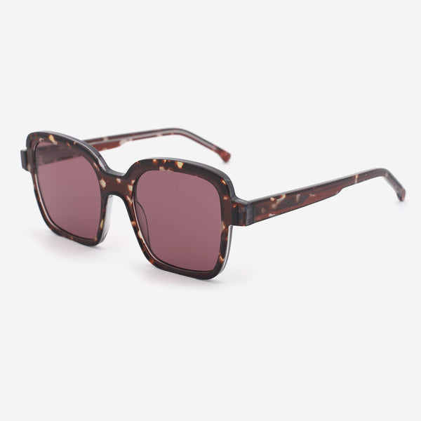 Square Acetate Women's Vintage Sunglasses 23A8100