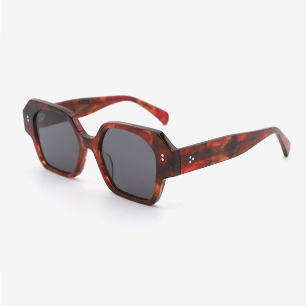 Fashion Polygon Acetate Female Sunglasses 24A8003
