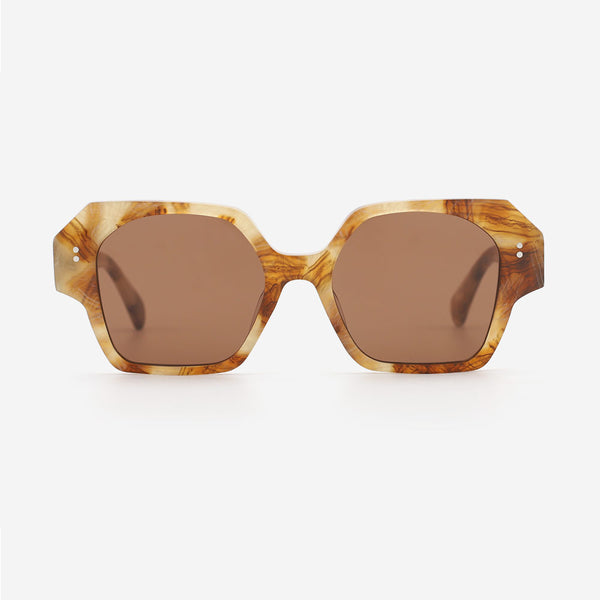 Fashion Polygon Acetate Female Sunglasses 24A8003