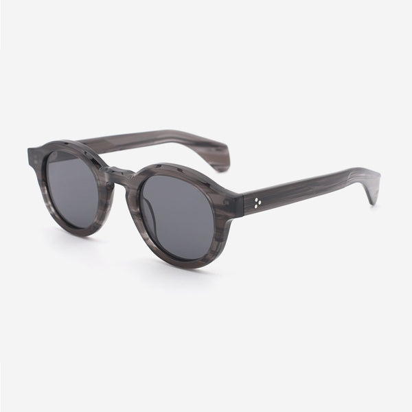 Retro Round Acetate Men's Sunglasses 24A8010