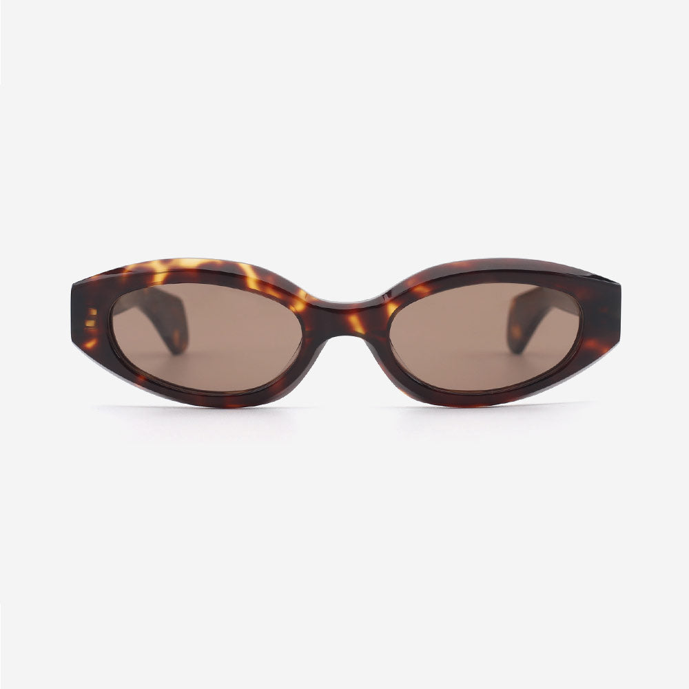 Stylish Oval Acetate Women's Sunglasses 24A8013