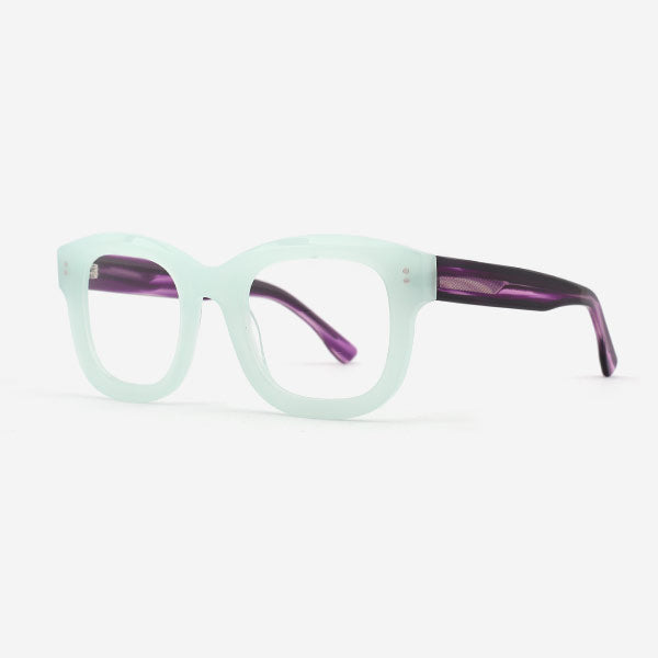 Round Square Bevelling Acetate Unisex Optical Frames 22A3168