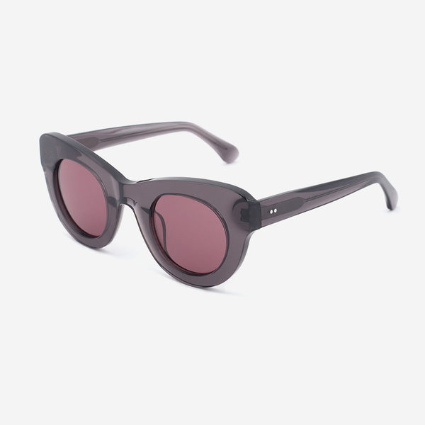 Round Cat Eye Acetate Female Sunglasses 22A8022