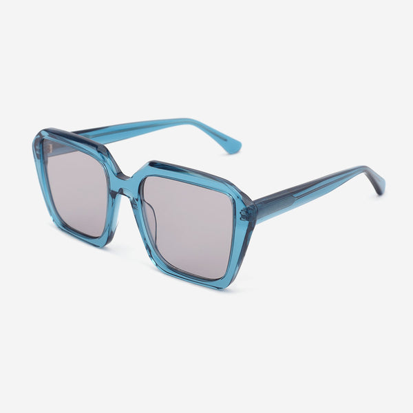Retro Square and polygon  acetate female sunglasses 22A8040