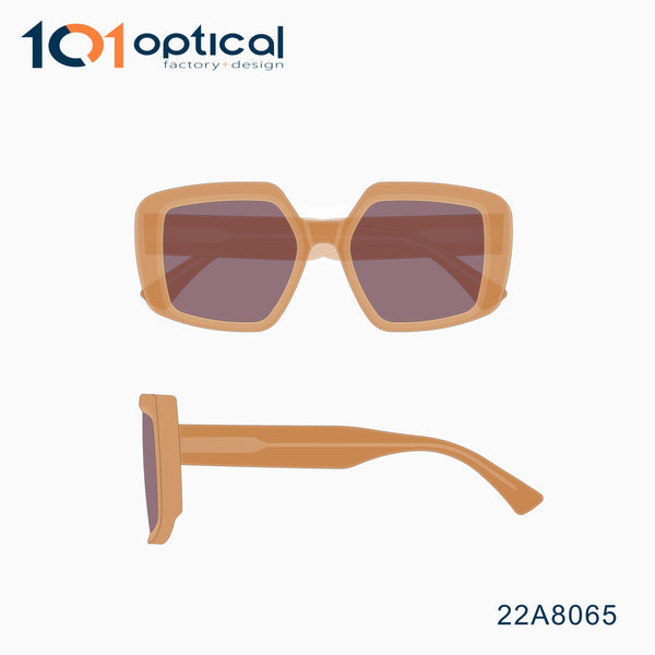 Irregular and Dimensional Acetate Femal Sunglasses 22A8065