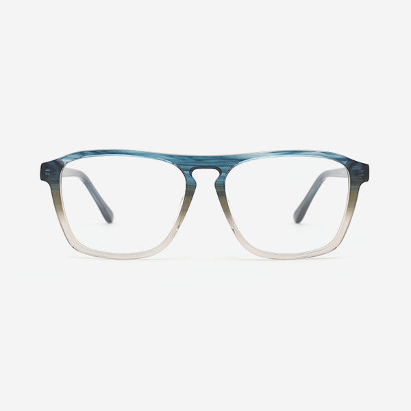 Square Key-hole Acetate Men's Optical Frames 22A3025