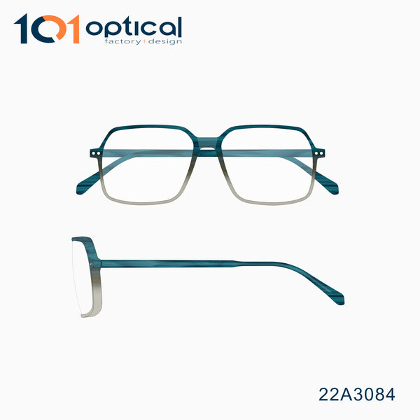 Rectangular Acetate  Unisex Optical Frames 22A3084