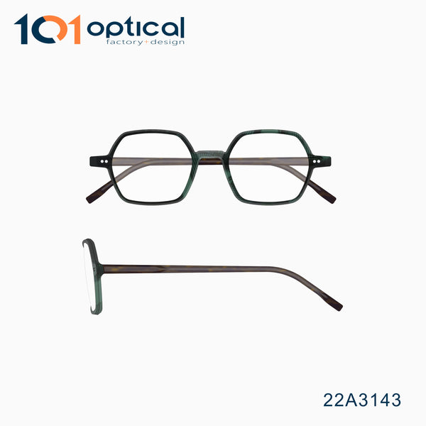 Rectangular and Bevel Acetate Unisex Optical Frames 22A3143