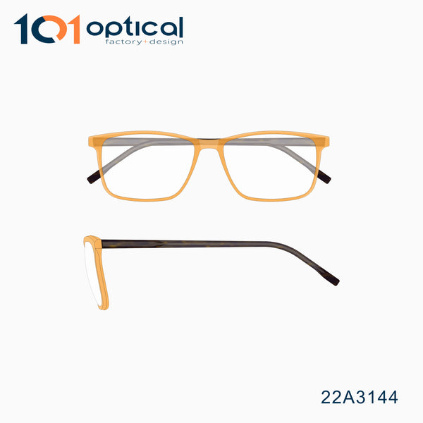 Super thin Rectangular Acetate Men's Optical Frames 22A3144