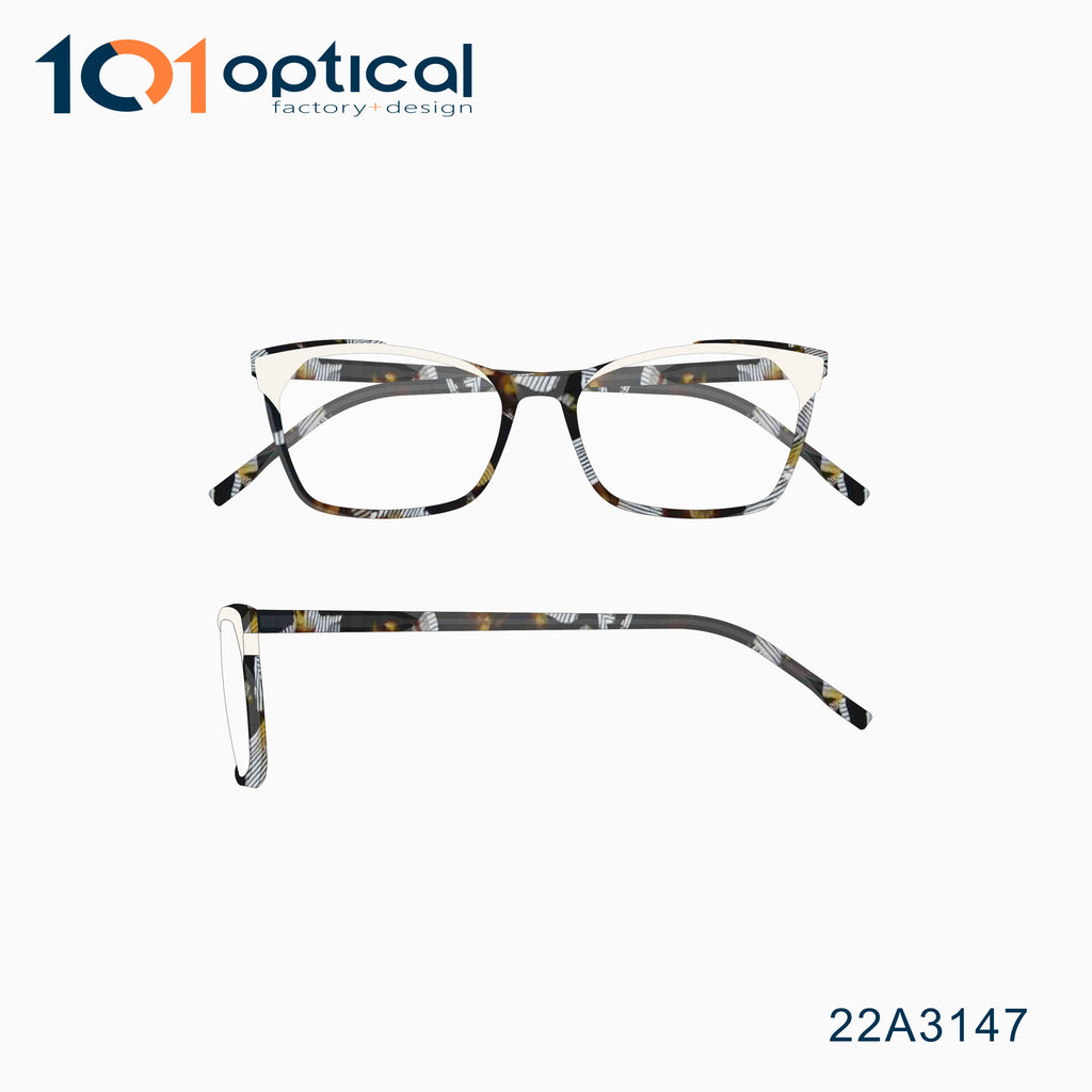 Super thin Cat eye Acetate Female Optical Frames 22A3147