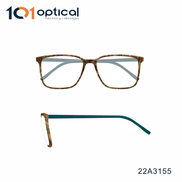 Super thin Rectangular Acetate Men's Optical Frames 22A3155