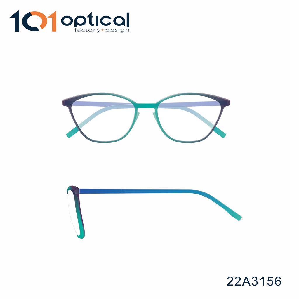 Modified Cat eye Acetate Female Optical Frames 22A3156