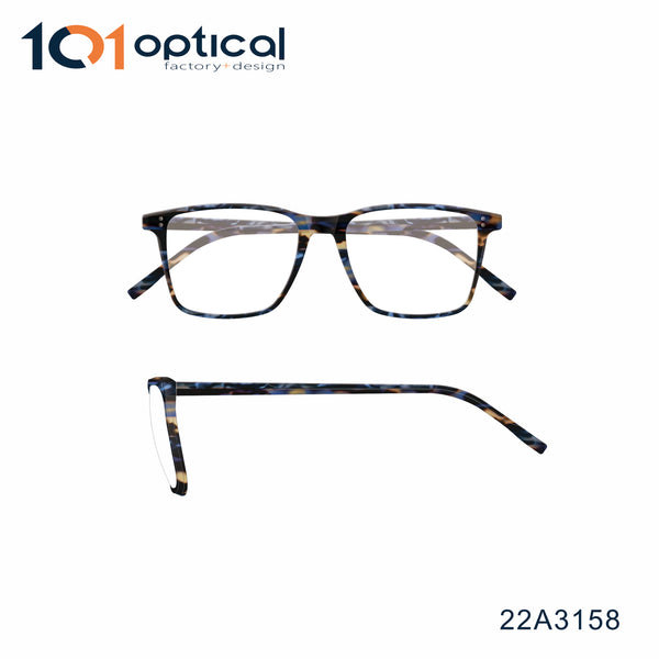 Super thin Square Acetate Male's Optical Frames 22A3158