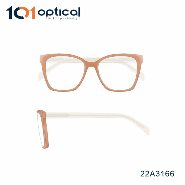Bevelling modifid Cat-eye Acetate Female Optical Frames 22A3166