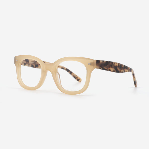 Bevelling Round Square Acetate  Men's Optical Frames 22A3171