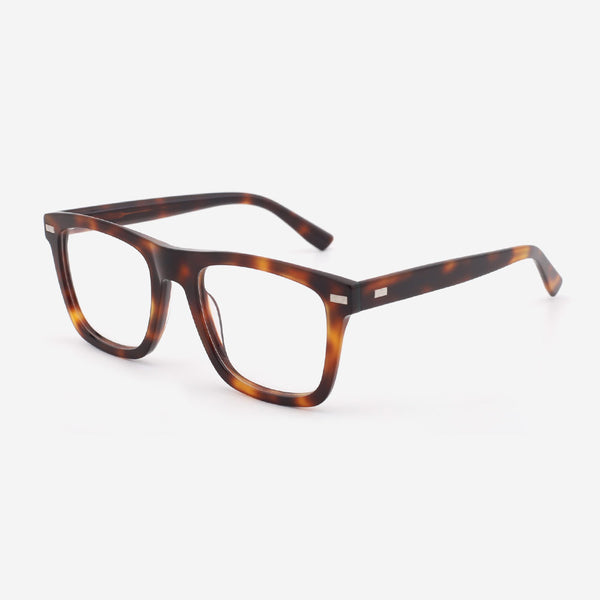 Bevelling Rectangular Acetate Men's Optical Frames 22A3173