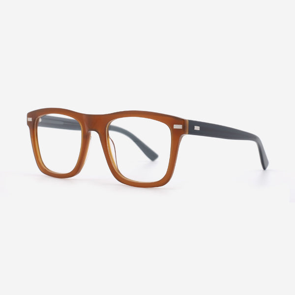Bevelling Rectangular Acetate Men's Optical Frames 22A3173