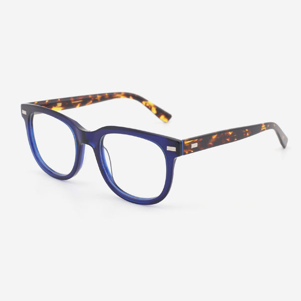 Bevelling Full-rim Square Acetate  Men's Optical Frames 22A3174