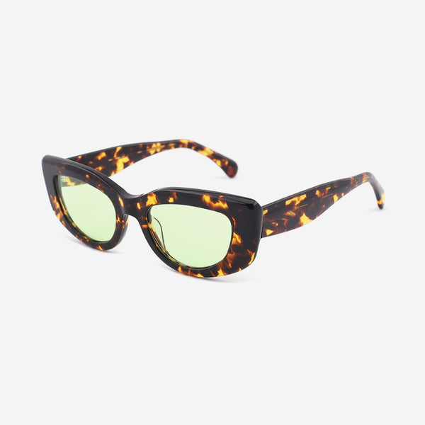 Rectangle and Vintage acetate female sunglasses 22A8050