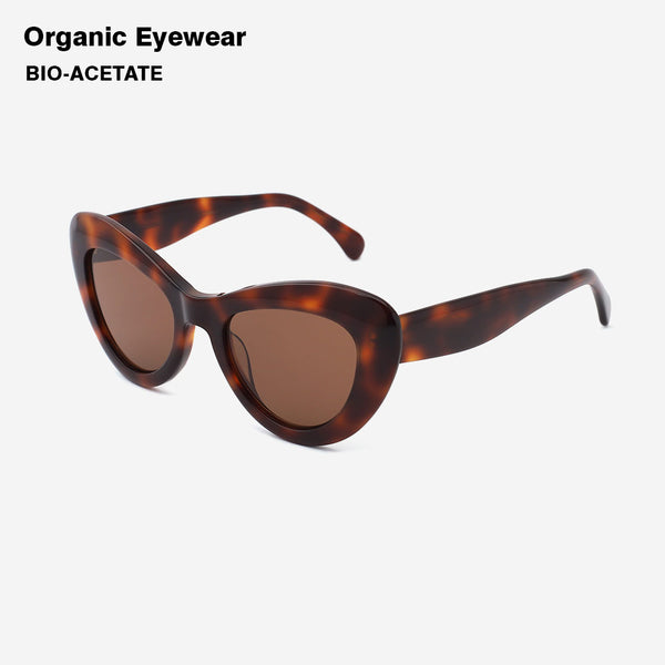 Cat - Eye and Vintage Acetate Female Sunglasses 22A8053