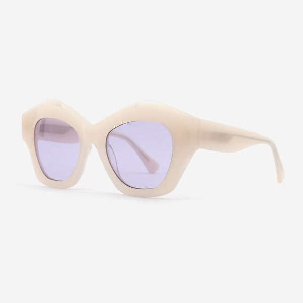 Polygon-shaped with 3D effect Acetate Female Sunglasses  22A8076