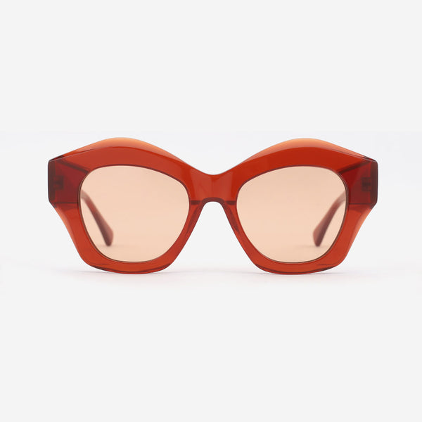 Polygon-shaped with 3D effect Acetate Female Sunglasses  22A8076