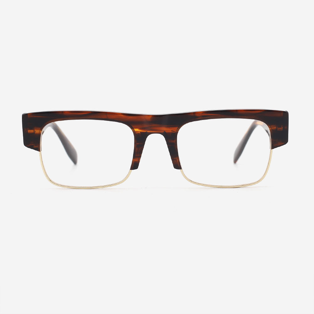 Rectangle Acetate And Metal Combined Men‘s Optical Frames 23A3071