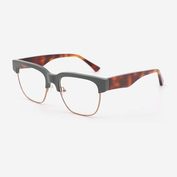 Classical Square Acetate And Metal Combined Men‘s Optical Frames 23A3073