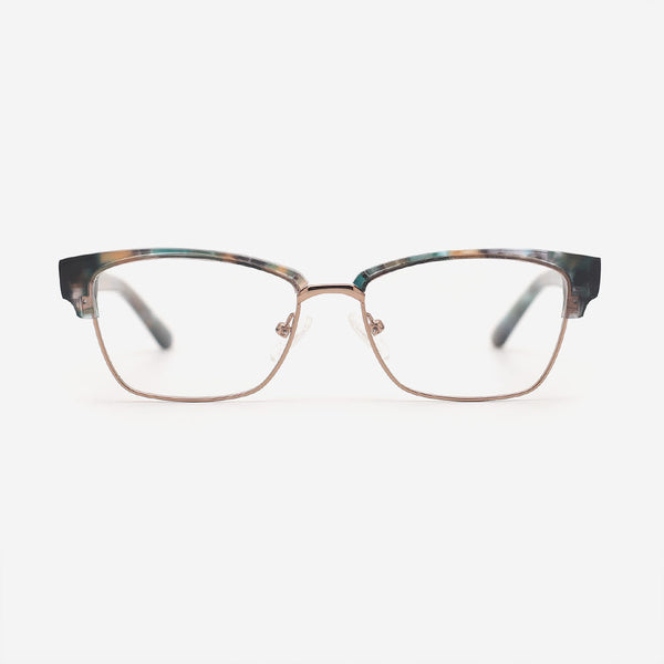 Rectangle Acetate And Metal Combined Women's Optical Frames 23A3074