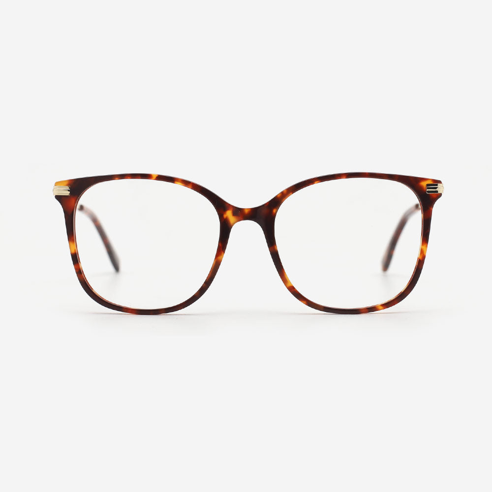 Round Acetate And Metal Combined Women's Optical Frames 23A3169