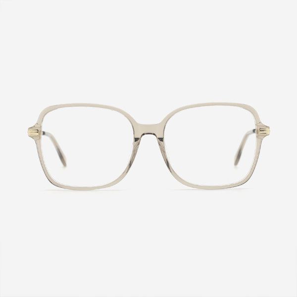 Square Acetate And Metal Combined Unisex Optical Frames 23A3170