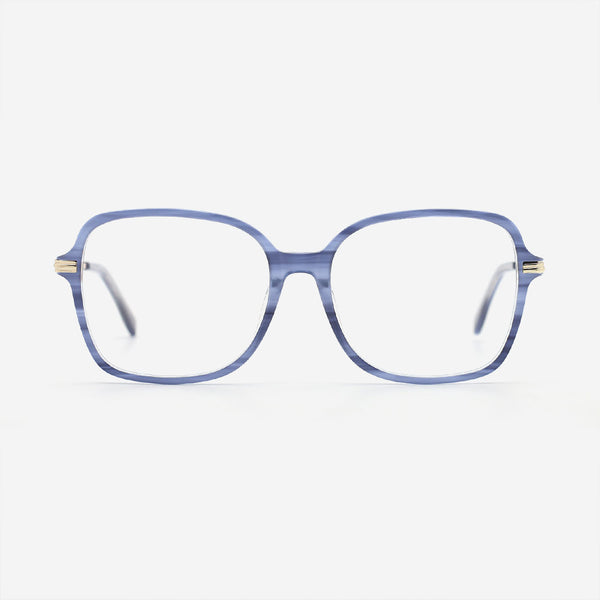 Square Acetate And Metal Combined Unisex Optical Frames 23A3170