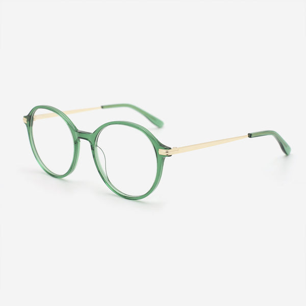 Square Acetate And Metal Combined Unisex Optical Frames 23A3171