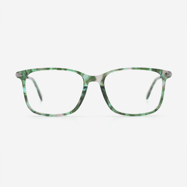 Rectangle Acetate And Metal Combined Unisex Optical Frames 23A3173