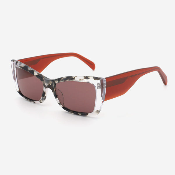 Square Cat Eye Lamination Acetate Women's Sunglasses 23A8006