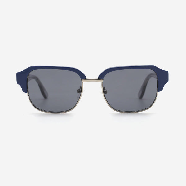 Rectangular Acetate And Metal Combined  Male's Sunglasses 23A8053