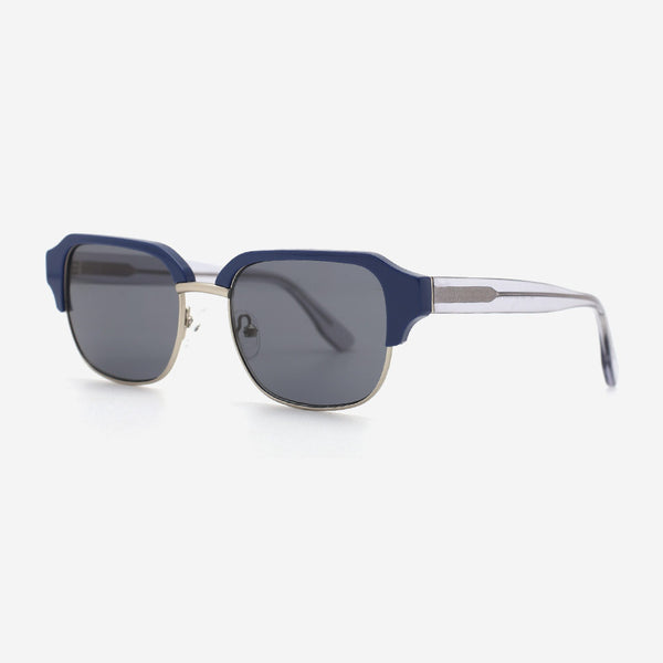 Rectangular Acetate And Metal Combined  Male's Sunglasses 23A8053