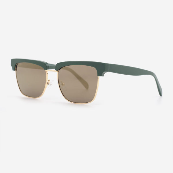 Rectangular Acetate And Metal Combined  Male's Sunglasses 23A8058