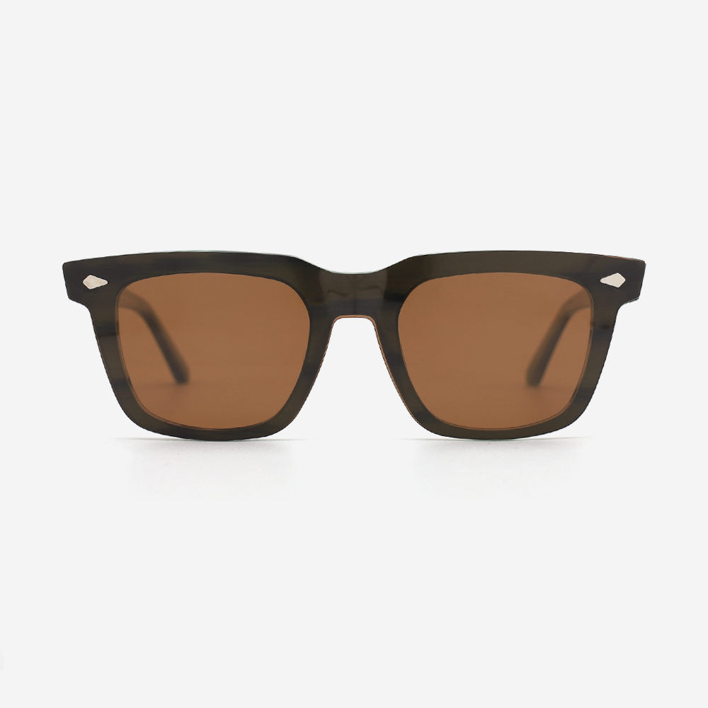 Square Acetate Unisex Clip-On Sunglasses 23A8064