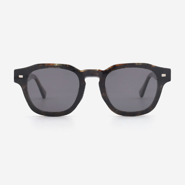 Classic Round Acetate Unisex Clip-On Sunglasses 23A8065
